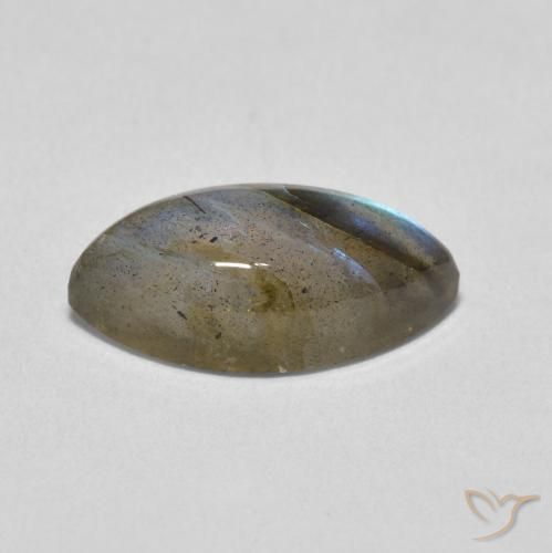 Labradorita Multicolor natural de 4.93 ct, Marquesa, Translúcido