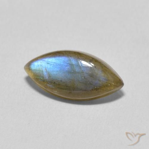 Labradorita Multicolor natural de 2.76 ct, Marquesa, Translúcido