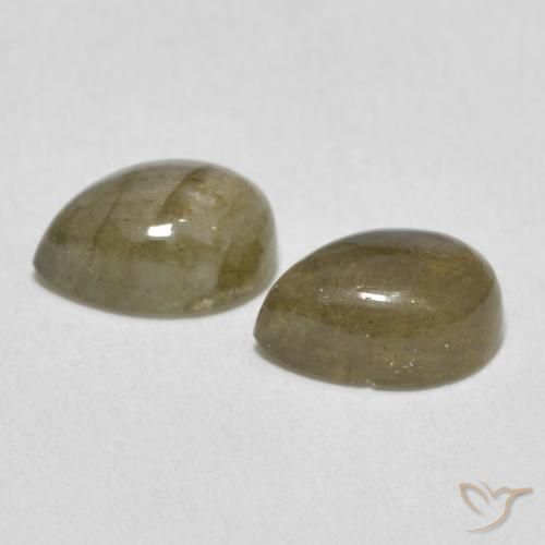 Gemas de Labradorita Multicolor natural de 3.34 ct, En forma de pera, Translúcido