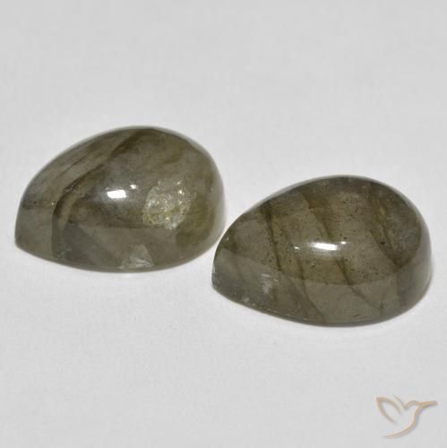 Gemas de Labradorita Multicolor natural de 20.99 ct, En forma de pera, Translúcido