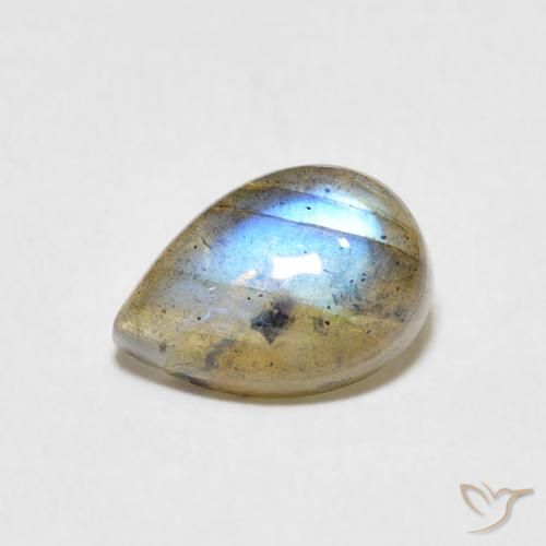2.34ct Natural Multicolor Labradorita, En forma de pera, Translúcido