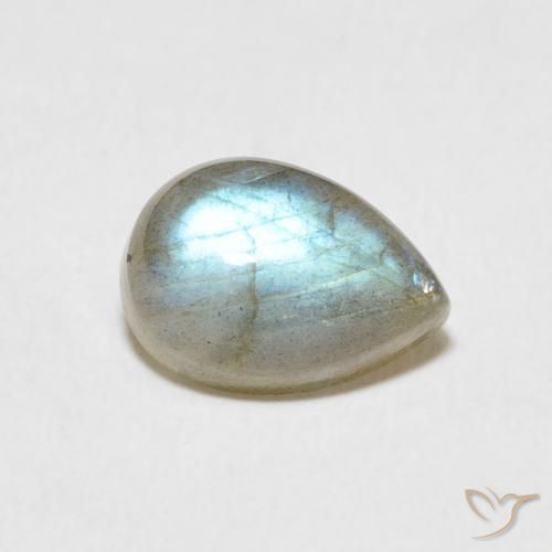 2.40ct Natural Multicolor Labradorita, En forma de pera, Translúcido
