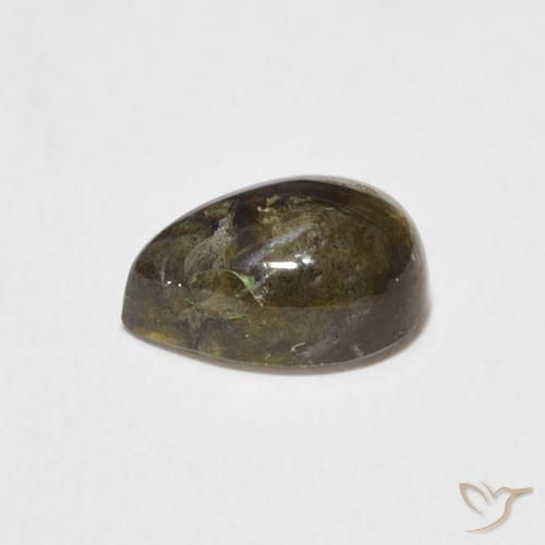Labradorita Multicolor natural de 1.69 ct, En forma de pera, Translúcido
