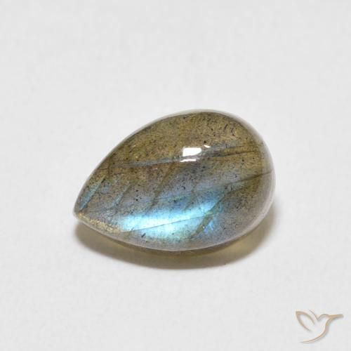 2.78ct Natural Multicolor Labradorita, En forma de pera, Translúcido