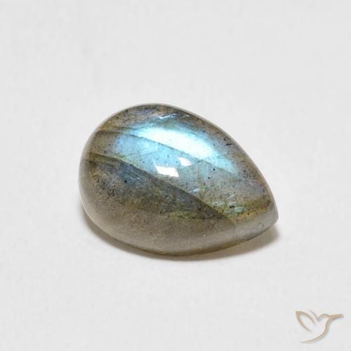 Labradorita Multicolor natural de 2.78 ct, En forma de pera, Translúcido