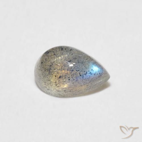 Labradorita Multicolor natural de 0.51 ct, En forma de pera, Translúcido
