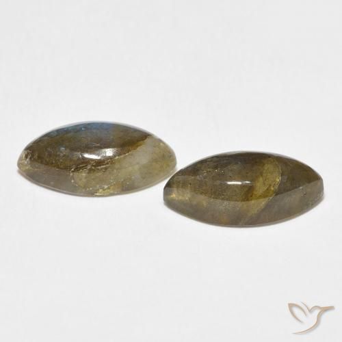 Gemas de Labradorita Multicolor natural de 7.15 ct, Marquesa, Translúcido