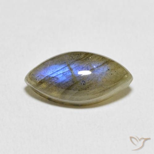 3.69ct Natural Multicolor Labradorita, Marquesa, Translúcido