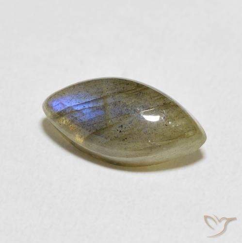 Labradorita Multicolor natural de 3.69 ct, Marquesa, Translúcido