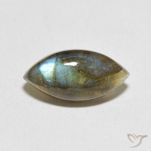 5.28ct Natural Multicolor Labradorita, Marquesa, Translúcido