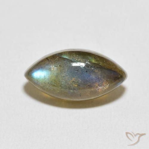 5.66ct Natural Multicolor Labradorita, Marquesa, Translúcido