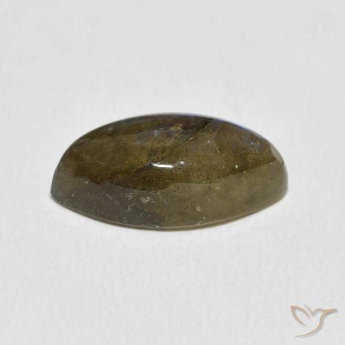 Labradorita Multicolor natural de 5.25 ct, Marquesa, Translúcido