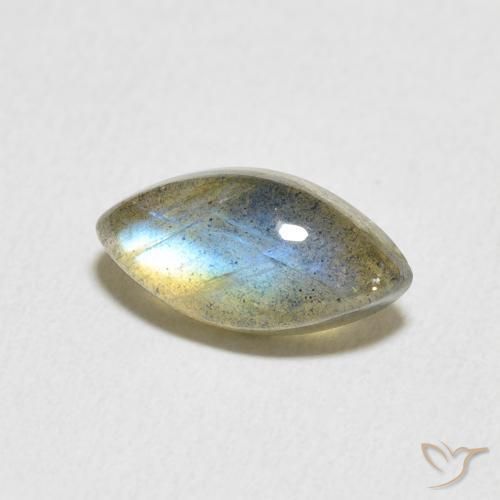 Labradorita Multicolor natural de 2.45 ct, Marquesa, Translúcido