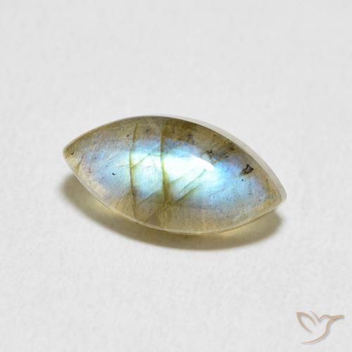 Labradorita Multicolor natural de 2.62 ct, Marquesa, Translúcido