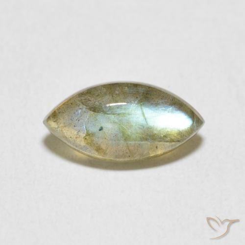 2.54ct Natural Multicolor Labradorita, Marquesa, Translúcido
