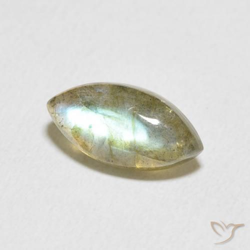 Labradorita Multicolor natural de 2.54 ct, Marquesa, Translúcido