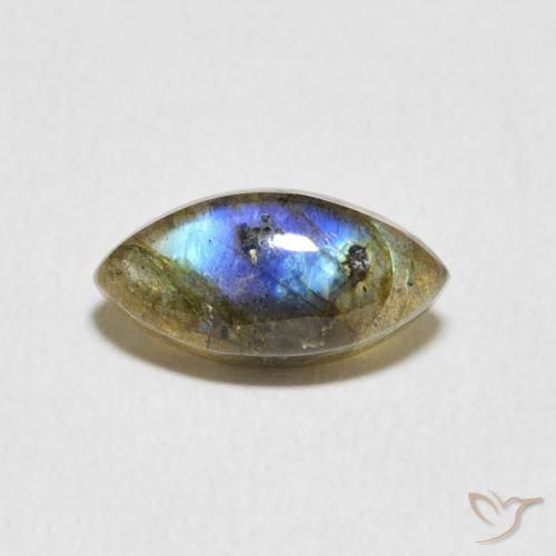 2.38ct Natural Multicolor Labradorita, Marquesa, Translúcido