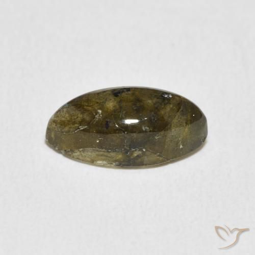 Labradorita Multicolor natural de 2.38 ct, Marquesa, Translúcido