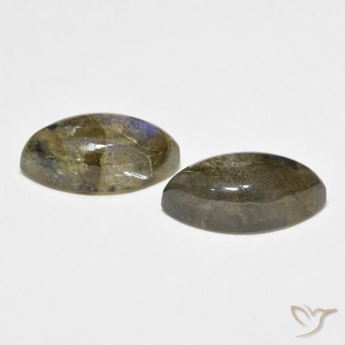 Gemas de Labradorita Multicolor natural de 7.98 ct, Marquesa, Translúcido