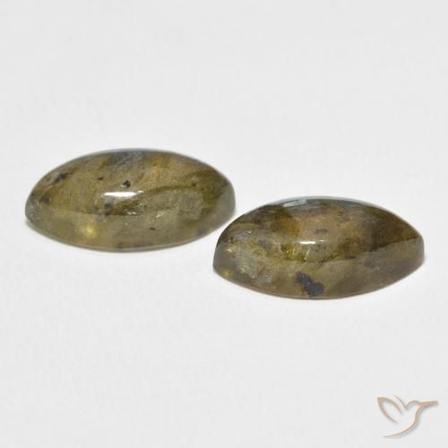 Gemas de Labradorita Multicolor natural de 7.57 ct, Marquesa, Translúcido