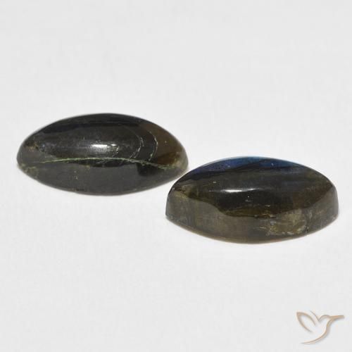 Gemas de Labradorita Multicolor natural de 7.05 ct, Marquesa, Translúcido