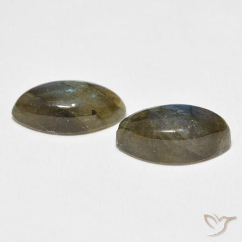 Gemas de Labradorita Multicolor natural de 7.74 ct, Marquesa, Translúcido