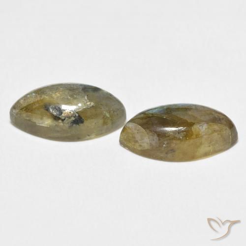 Gemas de Labradorita Multicolor natural de 7.70 ct, Marquesa, Translúcido