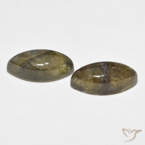 Gemas de Labradorita Multicolor natural de 10.48 ct, Marquesa, Translúcido
