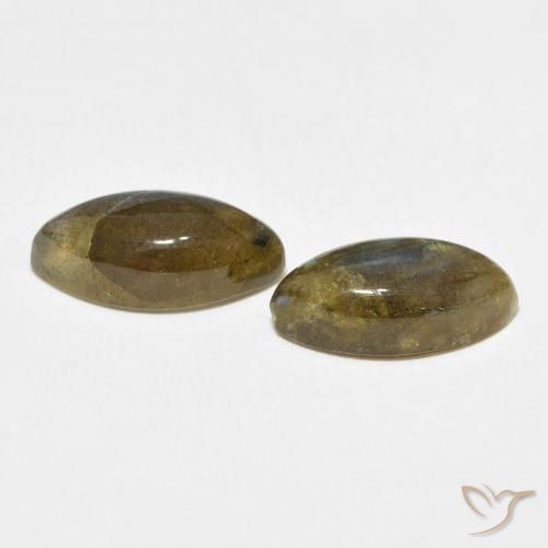 Gemas de Labradorita Multicolor natural de 7.12 ct, Marquesa, Translúcido