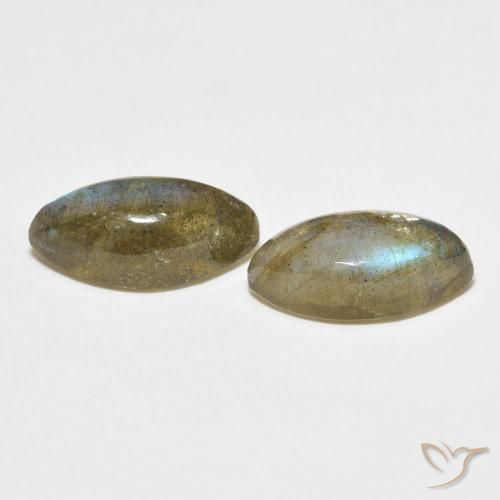 Gemas de Labradorita Multicolor natural de 7.22 ct, Marquesa, Translúcido