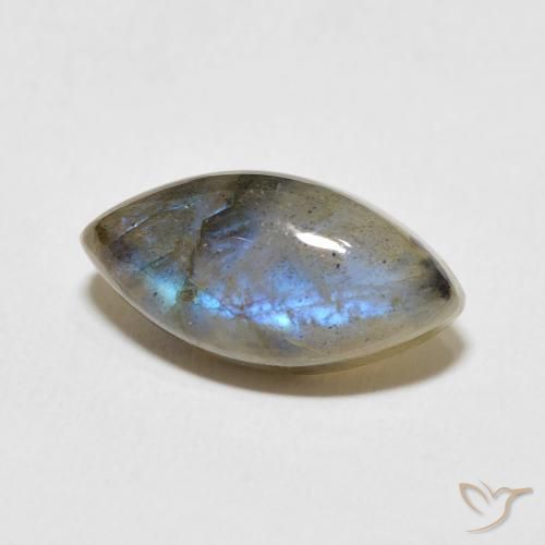 Labradorita Multicolor natural de 5.48 ct, Marquesa, Translúcido
