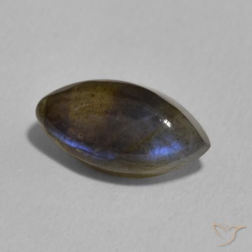 Labradorita Multicolor natural de 2.25 ct, Marquesa, Translúcido