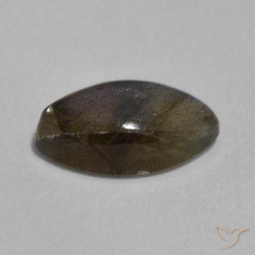 Labradorita Multicolor natural de 2.25 ct, Marquesa, Translúcido