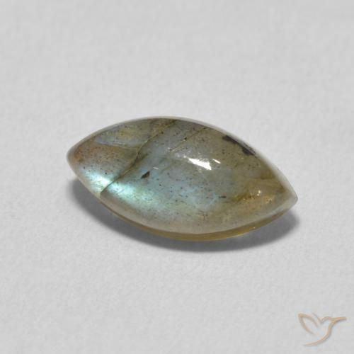 Labradorita Multicolor natural de 2.71 ct, Marquesa, Translúcido
