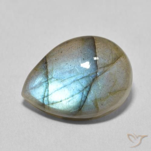 7.38ct Natural Multicolor Labradorita, En forma de pera, Translúcido