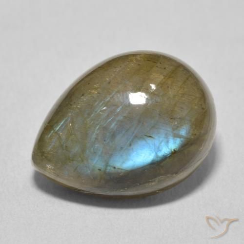 10.63ct Natural Multicolor Labradorita, En forma de pera, Translúcido