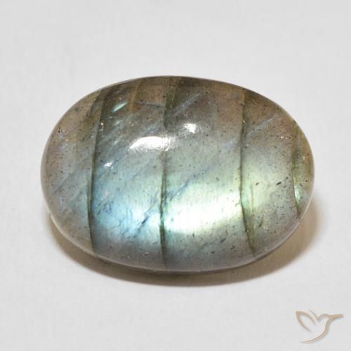 13.81ct Natural Multicolor labradorita, Ovalada, Translúcido