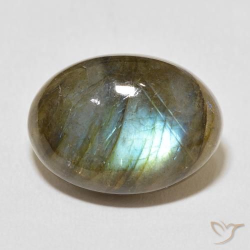 12.94ct Natural Multicolor labradorita, Ovalada, Translúcido