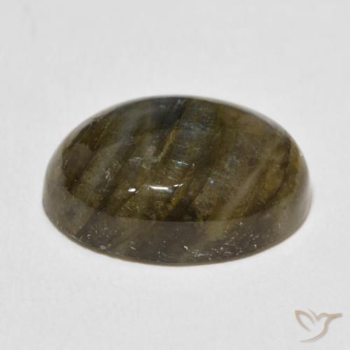 Labradorita Multicolor natural de 12.94 ct, Ovalada, Translúcido
