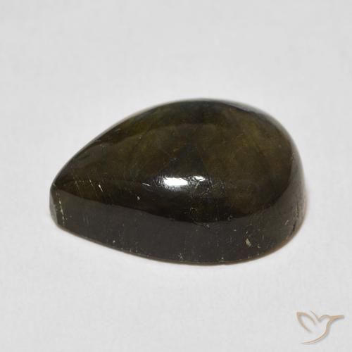 Labradorita Multicolor natural de 12.51 ct, En forma de pera, Translúcido