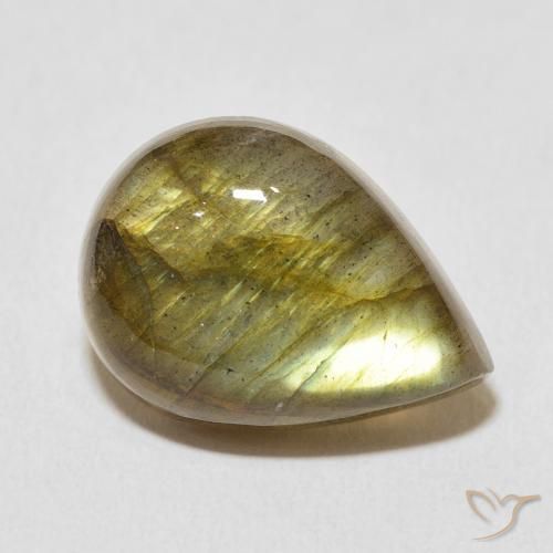 11.26ct Natural Multicolor labradorita, En forma de pera, Translúcido