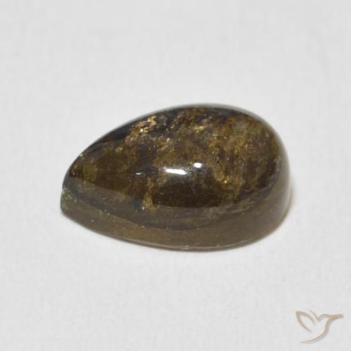 Labradorita Multicolor natural de 4.07 ct, En forma de pera, Translúcido