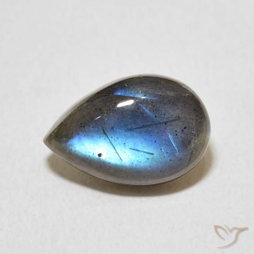 3.83ct Natural Multicolor Labradorita, En forma de pera, Translúcido