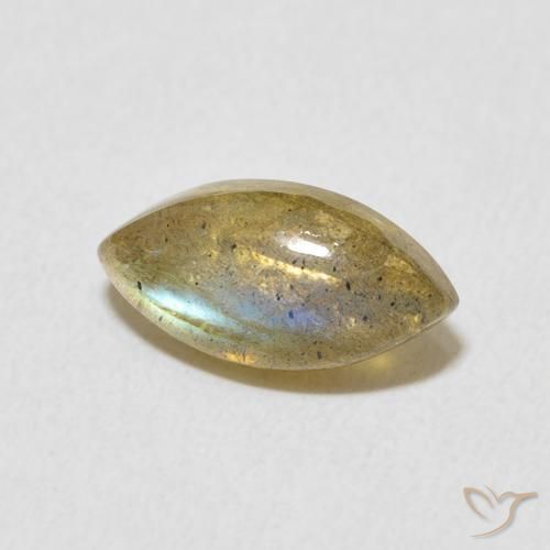 Labradorita Multicolor natural de 2.23 ct, Marquesa, Translúcido