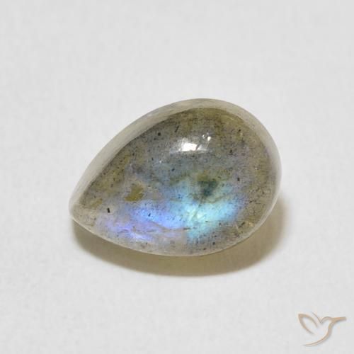 2.89ct Natural Multicolor labradorita, En forma de pera, Translúcido