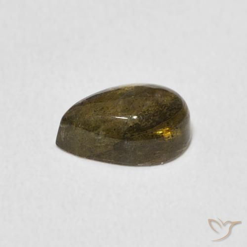 Labradorita Multicolor natural de 1.12 ct, En forma de pera, Translúcido