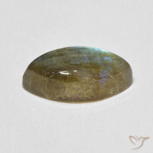 Labradorita Multicolor natural de 5.32 ct, Marquesa, Translúcido