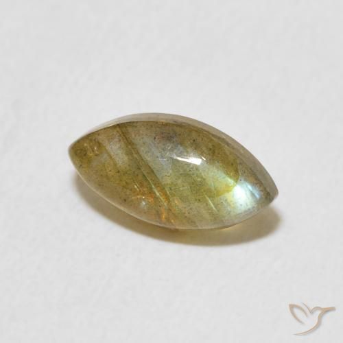 Labradorita Multicolor natural de 1.45 ct, Marquesa, Translúcido