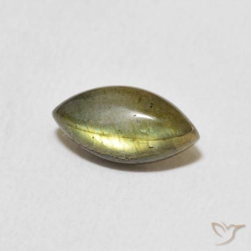 Labradorita Multicolor natural de 1.41 ct, Marquesa, Translúcido