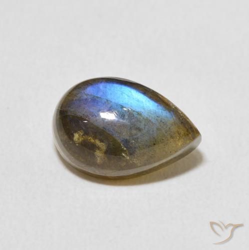 4.00ct Natural Multicolor Labradorita, En forma de pera, Translúcido